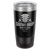 Personalized 20oz. Black Vacuum Insulated Powder Coated Stainless Steel Tumbler with Lid