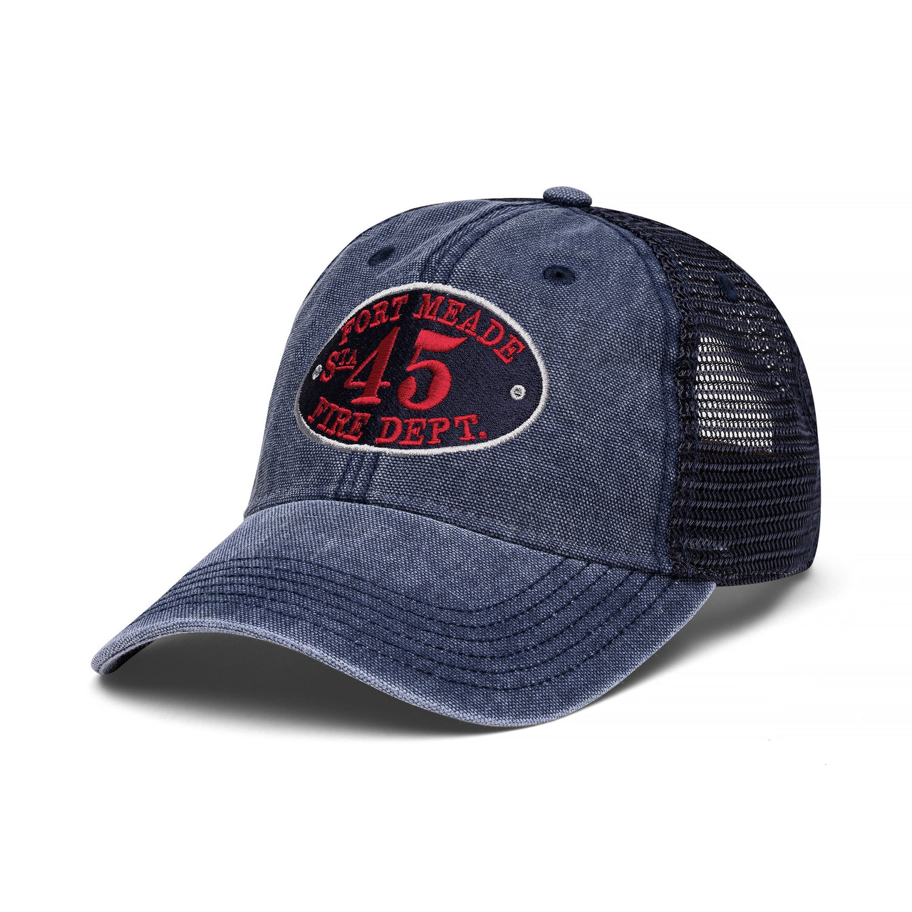 Cap Fire Design Back Legacy Dashboard Trucker Mesh Back Hat (Snapback) w/ Fire Mark Design ...