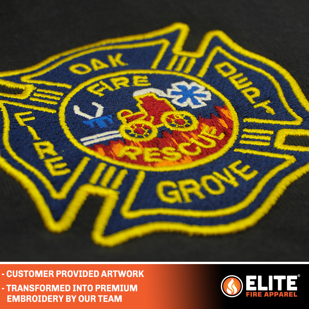 #custom embroidered fire department patch example