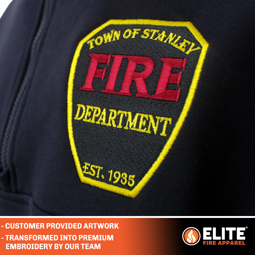 custom embroidered fire department emblem example
