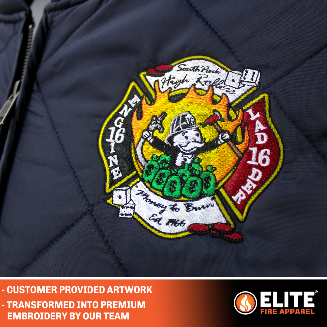 #custom embroidered fire department station patch