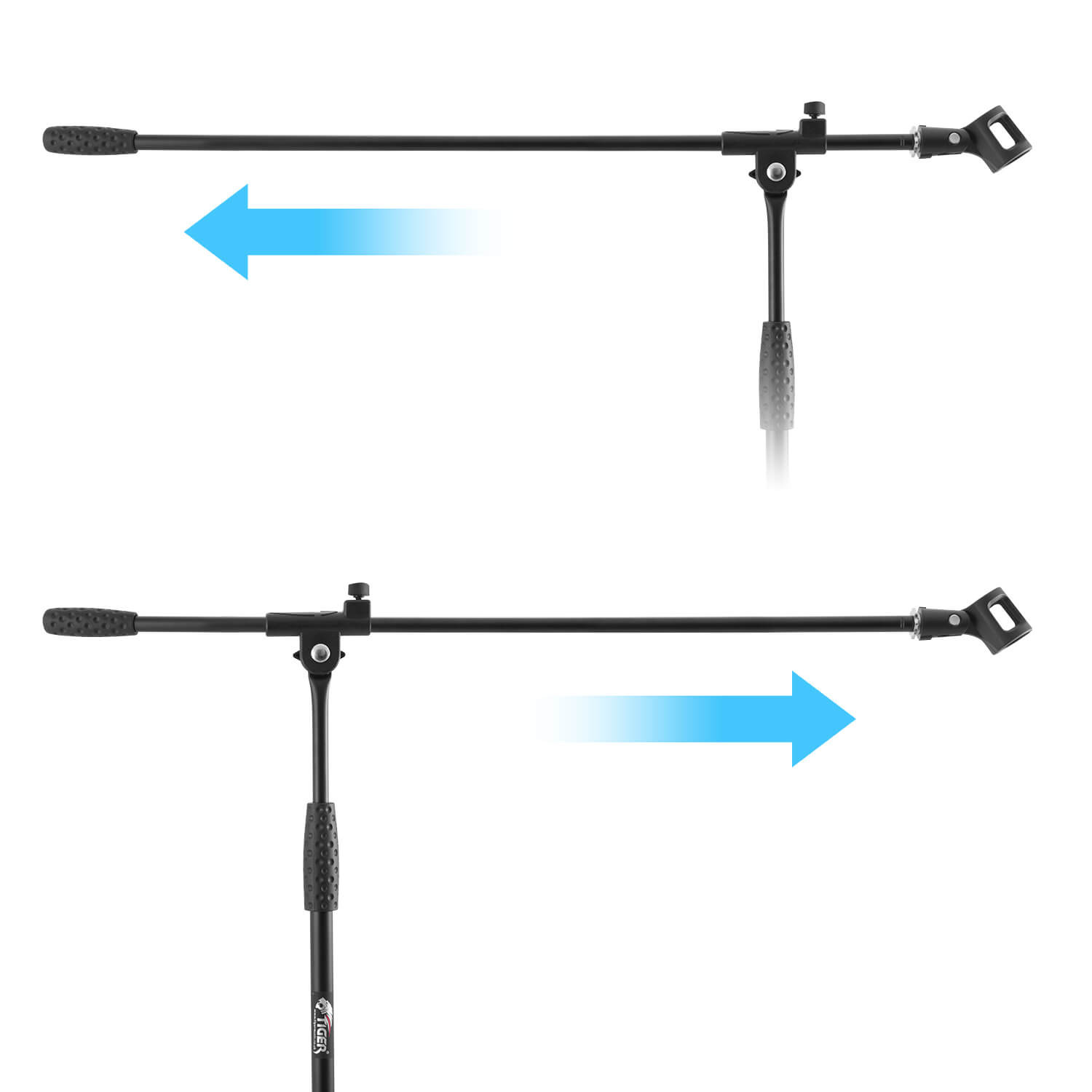 Tiger Boom Microphone Stand with Mic Clip and 3 Metre XLR to XLR Mic ...