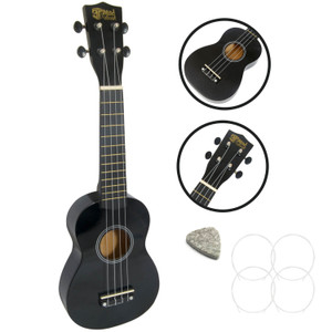 Soprano Ukulele by Mad About - Black