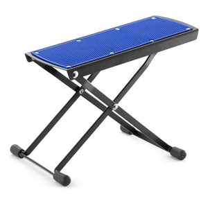 Tiger GST35 Guitar Footstool, Height Adjustable Folding Footrest - Blue
