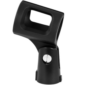 Tiger MCA84-BK Microphone Clip with Rubber Grip and Thread Adaptor - Black