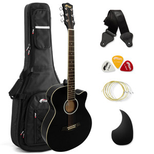 Tiger Black Electro Acoustic Guitar Package with Premier Padded Bag