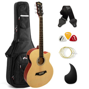 Tiger Natural Electro Acoustic Guitar Package with Premier Padded Bag