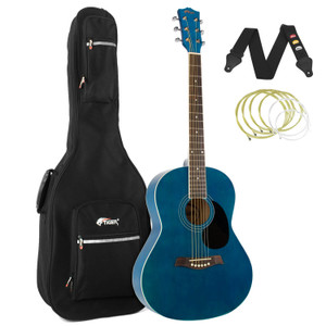 Tiger Blue Acoustic Guitar Package with Padded Bag with 6 Months FREE Lessons
