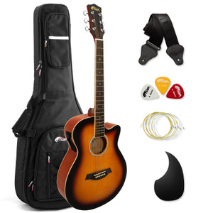 Tiger Sunburst Electro Acoustic Guitar Package with Premier Padded Bag