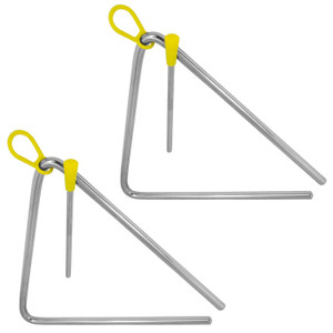 TIGER TRI14-2-MT 20CM Steel Triangle Instrument, Complete with Beater, Pack of 2