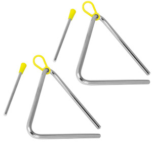 TIGER TRI7-2-MT 15CM Steel Triangle Instrument, Complete with Beater, Pack of 2