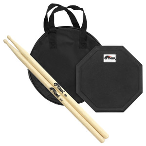 Tiger Drum Practice Pad with Tiger Hickory 5B Drum Sticks