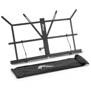 Tiger Desktop Sheet Music Stand - Collapsible Tabletop Stand with Carry Bag