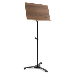Tiger Wood Top Orchestral Sheet Music Stand with All Metal Professional Base