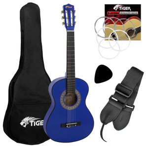 Tiger 1/4 Size Classical Guitar Pack - Blue