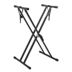 TIGER KYS16-BK Adjustable Keyboard Stand - Double-Braced with Securing Straps
