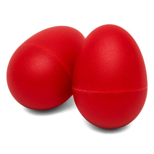 Tiger Egg Shakers, Plastic Percussion Maracas Musical Shakers - Red, Pack of Two