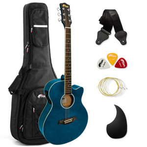 Tiger Blue Electro Acoustic Guitar Package with Premier Padded Bag