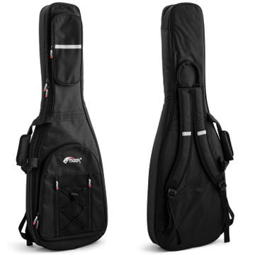 TIGER Padded Gig Bag for Electric Guitar - Deluxe Case with Handle and Straps