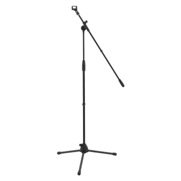 Boom Microphone Stand by World Rhythm - Height Adjustable Mic Stand & Mic Clip
