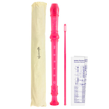 Descant Recorder - Pink School Recorder by World Rhythm