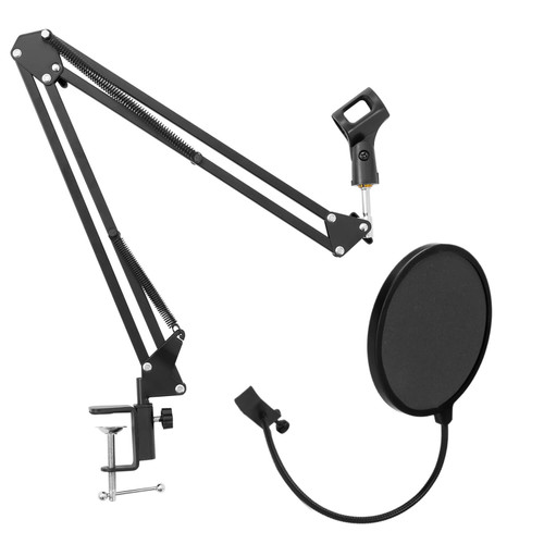 Tiger Studio Microphone Boom Table Arm & Pop Screen Filter Set