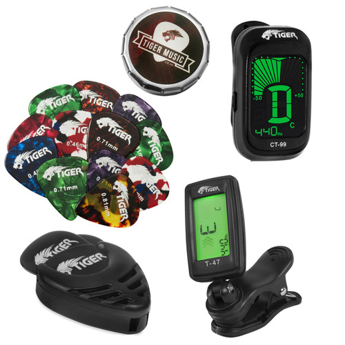 Tiger Guitar Plectrums & Chromatic Tuners Bundle