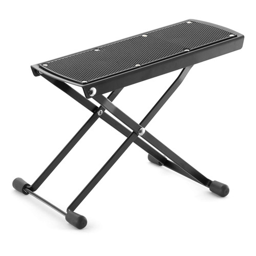 Tiger GST35 Guitar Footstool, Height Adjustable Folding Footrest - Black