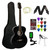 Tiger Beginners Acoustic Guitar Package - Black With 6 Months FREE Lessons