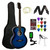 Tiger Beginners Acoustic Guitar Package - Blue With 6 Months FREE Lessons