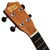 Mad About Natural Wood soprano ukulele headstock featuring four geared tuning pegs, durable nut and smooth fingerboard. Beginner-friendly ukulele designed for stable tuning and comfortable playing.