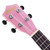 Tiger Beginners Left Handed Soprano Ukulele in Pink with Bag