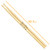 Hickory 5A Drumsticks by World Rhythm - Wood Tip 5A Drum Stick Brick - 6 Pairs