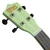 Mad About Mint Green soprano ukulele headstock featuring four geared tuning pegs, durable nut and smooth fingerboard. Beginner-friendly ukulele designed for stable tuning and comfortable