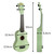 Mad About Mint Green 21-inch soprano ukulele dimensions showing a compact beginner-friendly size. Ideal for children, students, classrooms, travel and learning to play.