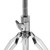 Close-up of Tiger drum throne height adjustment system with locking wing nut and reinforced chrome support hardware