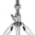 Detail of threaded spindle height adjustment mechanism on Tiger drum throne for precise and secure seat positioning