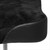 Close-up of black padded drum throne seat with plush velvet-style top and durable stitched side panels for enhanced comfort during long drumming sessions