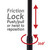 Close-up of the Tiger Orchestral Music Stand friction-lock height adjustment with push, pull, and twist instructions.
