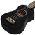 Tiger Soprano Ukulele Starter Pack - Tuner, Strap, Bag, Pick, Strings - Black