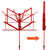 Mad About Easy Folding Portable Metal Sheet Music Stand with Carry Bag - Red