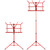 Mad About Easy Folding Portable Metal Sheet Music Stand with Carry Bag - Red
