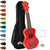 Tiger Soprano Beginners Ukulele with Gig Bag, Felt Pick & Aquila Strings - Red