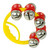 TIGER BEL14-CL Sleigh Bells Jingle Bells with Handle - Christmas Hand Percussion
