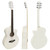 Tiger Full Size Beginners Acoustic Guitar Package, Bag, Strap & Strings - White