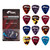 Tiger Celluloid Guitar Picks - Pack of 12 - Variety of Gauges
