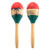 World Rhythm Natural Hand Painted Wooden Maracas - Small