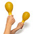 Tiger Plastic Maracas with Wooden Handles (Large) - Yellow