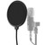 Tiger MSA21 Microphone Pop Filter, Flexible Gooseneck, Double Layer Sound Shield