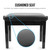 Tiger PST14 Piano Stool, Height Adjustable Wooden Piano Bench in Black